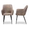Baxton Studio Belen Grey and Brown Upholstered 2-Piece Metal Dining Chair Set 160-9913 - alternate 8